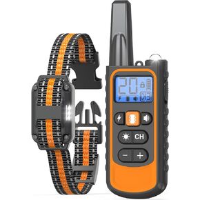 Dog Shock Collar with Remote Control – 3300FT Dog Training Collar for Small Medium Large Dogs (8–120lbs), Rechargeable IPX7 Waterproof E Collar with Beep, Vibration, Shock & Light Modes