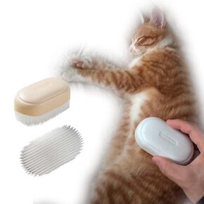 SoarExcelleryy Soft Fur Cat Brush - Over 1000 gentle cat tongue brushes with prickly serrations, suitable for sensitive cats - comfortable, lightweight, gentle, perfect for enhancing intimacy, white
