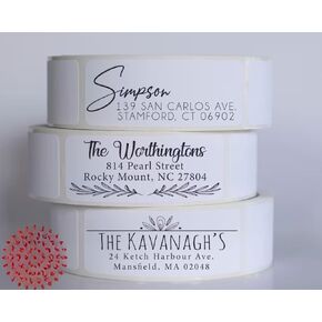 Personalized Return Address Labels - Custom Address Stickers on Rolls (250-500 Labels) (Business)