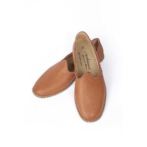 Unisex Natural Leather Handcrafted House Shoes. Tan, Cobalt Blue, Black, Imperial Red, Canary Yellow, Green Color Comfort Flat Handcrafted Shoes, Natural Leather Flat Shoes, Authentic House Shoes, Traditional Gift, Made To Order Slip-Ons, Comfort Loafer, 