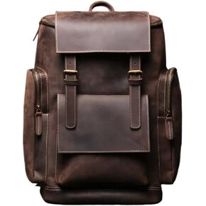 BlakLabTek Vintage Coffee Leather Laptop Backpack