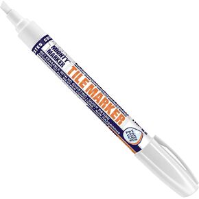 TM-82 Tile Marker, Dual Tip 2.3 mm Bullet & 4.0 mm Chisel Tip, High-Pressure Wet-Saw Paint Pen, No-Ghost Removable Marks, Valve-Action Quick-Dry, 10ml, Made in USA, Green 6 Pack