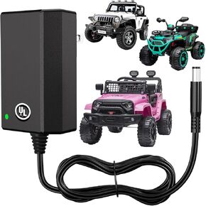 24V Battery Charger for Ride on Toys, UL Listed 24 Volt Charger for Kids Ride On Car Toys, for Wrangler SUV Kid Trax Dynacraft Toy Car Jeep ATV Quad Disney Electric Ride