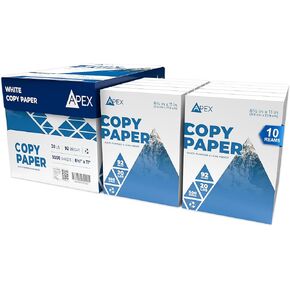 Copy Paper, Printer Paper, 20lb Multipurpose, Printer Paper 8.5 x 11 White, 92 Bright, White Paper, Office Supplies, 500 Sheets Per Ream (10 Reams Case 5000 Sheets)