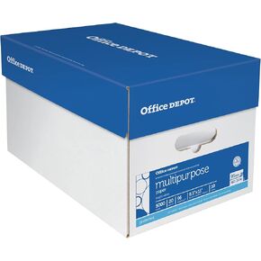 Office Depot Extra Bright Copy Paper, 8 1/2in. x 11in., 20 Lb., 90 Brightness, Case Of 10 Reams