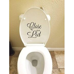 Close the Lid, Toilet Decal, Bathroom Art, Toilet sticker