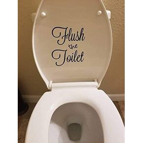 Flush the Toilet Decal, Toilet Decal, Bathroom Decor, Funny Reminder, Toilet Sign, Kids Bathroom
