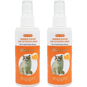 Cat Deterrent Spray, Natural Anti-Scratch Cat Spray, Non-Toxic, Alcohol-Free, Prevent Scratching, Digging & Chewing, Pet Behavior Training Spray, Keep Cats Away from Furniture 2pack*100ml