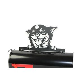 Pet Companion Dog Breed Style Metal Mailbox Topper (Dachshund Wiener Dog, Matte Black)