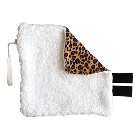 Plush Mini Blanket Pacifier Holder (Fur Cheetah)