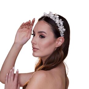 Elegant Crystal Resin Flower Hair Band