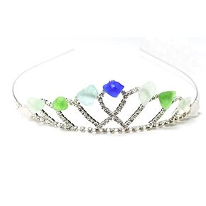 Colorful Surf Tumbled Sea Glass Mermaid Princess Crown or Tiara