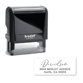 Return Address Stamp Self Inking Personalized with Name and Address - Self Inking Return Address Stamp, Custom Self Ink Stamp for Mail and Documents, Choose from 5 Colors, 4 lines of text (Miller)