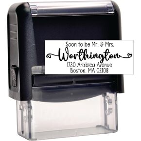 Soon to Be Mr. and Mrs. Return Address Stamp | Personalized Wedding Stamp