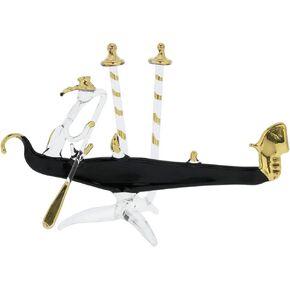 GlassOfVenice Murano Glass Flat Gondola with Gondolier