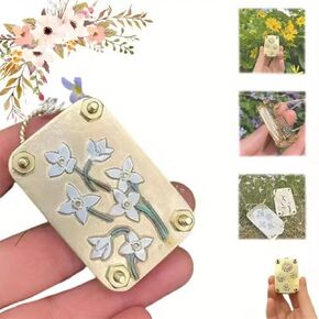 SMORBRID Micro Flower Press Plants Art & Crafts Metal Flowers Pressing, Microwave Flower Press, DIY Pressed Plant Preservation Kit Art for Arts and Crafts Lovers Gifts (Sunflower)