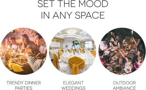 MODGY Luminary Lanterns 4-Pack - Floating LED Candles with Batteries Included - Luminaries are Great for Weddings, Parties, Patios & Celebrations of All Kinds (Spoke) in Kuwait