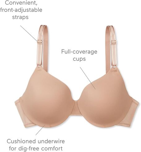 Warner's Women's Cushioned Underwire Lightly Lined T-Shirt Bra 1593, Deco Rose Chalk Floral in Saudi Arabia
