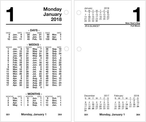 AT-A-GLANCE Desk Calendar 2017 Refill, Daily, Financial, 3-1/2 x 6" (S17050) in Saudi Arabia