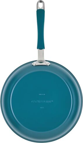 Rachael Ray Cucina Ceramic Nonstick Pots and Pans Set with Saucepans, Saute, Frying Pans, Stockpot, Lids, Pan Protectors, and Cooking Utensils, 13 Piece Non Stick Cookware Set - Marine Blue in Saudi Arabia