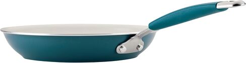 Rachael Ray Cucina Ceramic Nonstick Pots and Pans Set with Saucepans, Saute, Frying Pans, Stockpot, Lids, Pan Protectors, and Cooking Utensils, 13 Piece Non Stick Cookware Set - Marine Blue in Saudi Arabia
