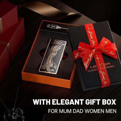 Custom Electric Lighter Personalized Kitchen for Candle Gift Windproof USB Rechargeable Dual Arc for Camping Christmas Father's Day Valentine's Day… (Custom) (Black) in Kuwait