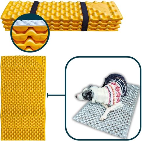 Dog Sleeping Pad—Ultralight Foldable Closed Cell Foam Dog Sleeping Pad—Ultimate for Camping, Backpacking, Hiking—Outdoor Dog Bed—Compact & Lightweight Dog Sleeping Mat (Large) in Saudi Arabia