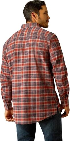 Ariat Male Rebar Flannel DuraStretch Work Shirt Wren Heather XX-Large in Saudi Arabia