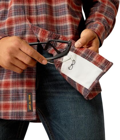 Ariat Male Rebar Flannel DuraStretch Work Shirt Wren Heather XX-Large in Saudi Arabia