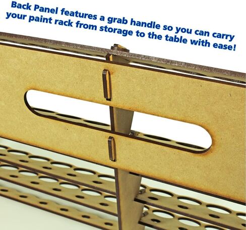 LITKO Paint Organizer Storage Rack | Miniature Model Hobby Paint Holder Caddy Stand | 18mL Dropper Bottle Shelf | Wall Mount | Portable | Compatible with Vallejo and Army Painter (108 Holes) in Saudi Arabia