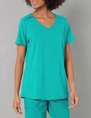 WonderWink Women's Mock Wrap Scrub Top in Saudi Arabia