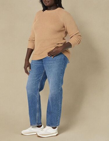 Amazon Aware Women's Rib Crewneck Sweater (Available in Plus Size) in Kuwait