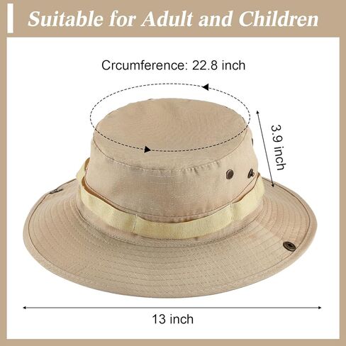 30 Pcs Bucket Hat Bulk Wide Brim Boonie Hats Safari Fishing Hat Sun Hat with Chin Strap for Men Women Hiking Travel Golf Military Beach Beige in Saudi Arabia