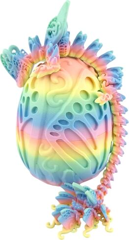 3D Printed Articulated Pastel Rainbow Butterfly Dragon, Home/Office/Desktop Decor, Flexible Sensory Toy, Unique Gift, Insect Lover Gift. (9.5 Inch Dragon Only) in Kuwait