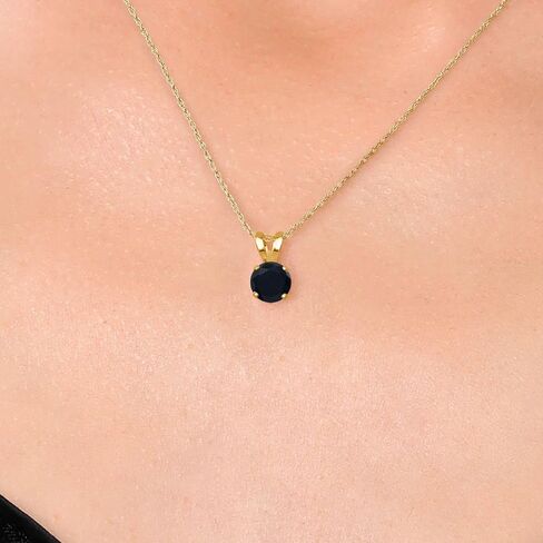 Gem Stone King 14K Yellow Gold White Lab Grown Diamond Pendant Necklace For Women (0.50 Cttw, With 18 Inch Chain) in Saudi Arabia