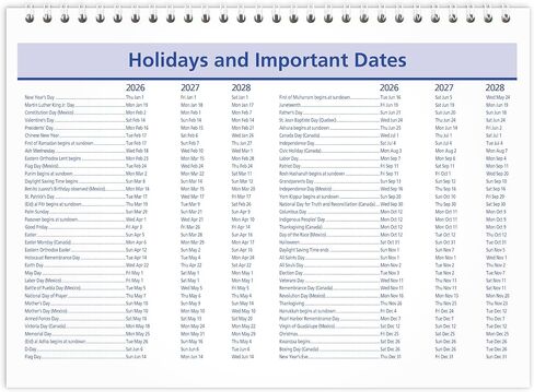 AT-A-GLANCE 2026 Wall & Desk Calendar, Monthly, 11" x 8", Small, Daily Blocks 1.25" x 1.25", QuickNotes (PM502826) in Saudi Arabia