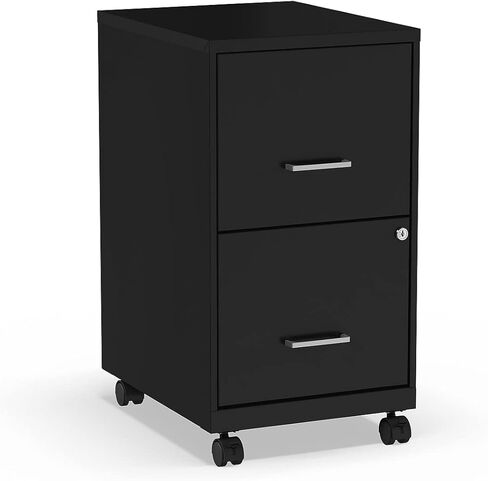 STAPLES 2-Drawer Vertical File Cabinet, Letter Size Documents, Lockable & Mobile, 18.9" D x 14.3" W x 26.3" H, White in Kuwait