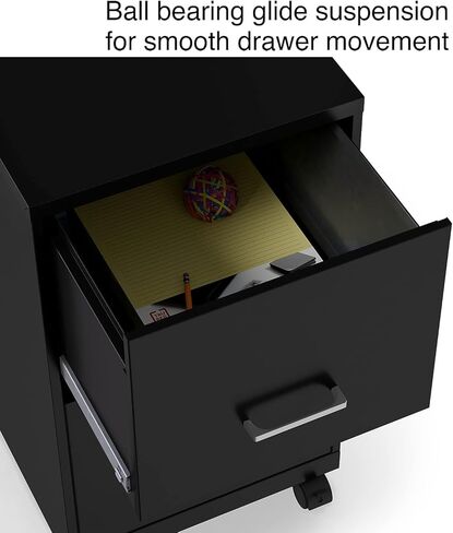 STAPLES 2-Drawer Vertical File Cabinet, Letter Size Documents, Lockable & Mobile, 18.9" D x 14.3" W x 26.3" H, White in Kuwait