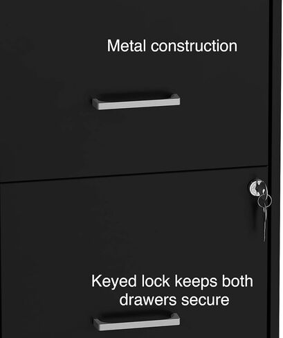 STAPLES 2-Drawer Vertical File Cabinet, Letter Size Documents, Lockable & Mobile, 18.9" D x 14.3" W x 26.3" H, White in Kuwait