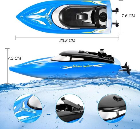 3PACK Remote Control Rc Boat for Kids, 2.4Ghz Control, Whole Body Waterproof, 6 Rechargeable Batteries Summer Water Toys for Pools Lakes River & Bathtub. in Saudi Arabia