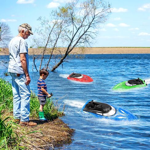 3PACK Remote Control Rc Boat for Kids, 2.4Ghz Control, Whole Body Waterproof, 6 Rechargeable Batteries Summer Water Toys for Pools Lakes River & Bathtub. in Saudi Arabia