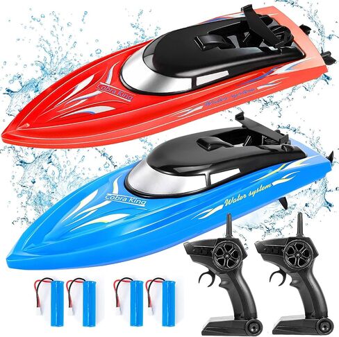 3PACK Remote Control Rc Boat for Kids, 2.4Ghz Control, Whole Body Waterproof, 6 Rechargeable Batteries Summer Water Toys for Pools Lakes River & Bathtub. in Saudi Arabia