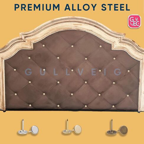 Gullveig Silver Push Pins and Thumb Tacks: Heavy Duty Flat Upholstery, Long Carpet Tacks, and Decorative Nails for Wood and Fabric, 50 Count in Saudi Arabia