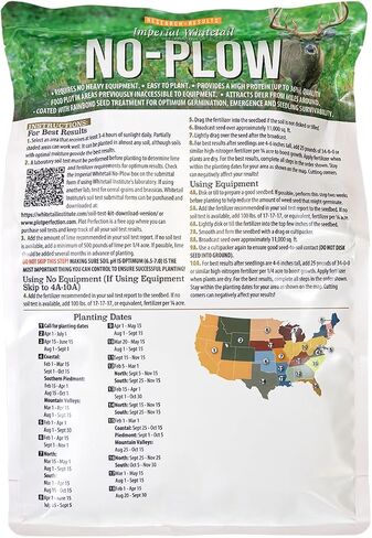 Whitetail Institute No-Plow Deer Food Plot Seed - Hardy, Fast-Growing Blend of Annuals for Areas Difficult to Access with Farming Equipment - Highly Nutritious and Attractive to Deer in Kuwait