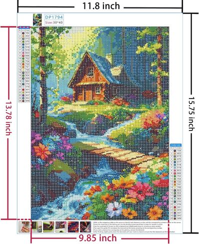 مجموعات الرسم الماسي 5D للبالغين المبتدئين Mountain Flower Diy Diamond Art Kits مع أدوات تدريبات كاملة مستديرة من النقاط الماس Craft Paint بواسطة Diamonds Gem Art for Home Wall Decords (16 "x12") (DP1795) in Saudi Arabia
