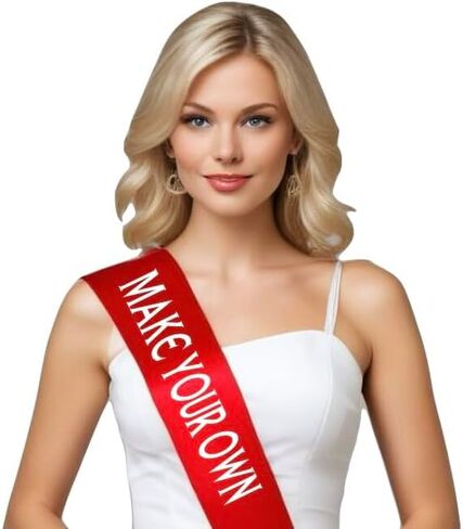 Miss Alabama Sash for Women - Personalized Party & Event custom sashes (White, Miss Alabama) in Saudi Arabia