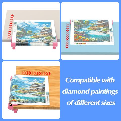 مجموعة Clamp Clamp Clamp Clamp ، حامل اللوحة الماسي القماشية ، ومجموعات Diamondart وملحقات حرفية للبالغين ، هدية لمقاهي Diy Diamond (Black) in Kuwait