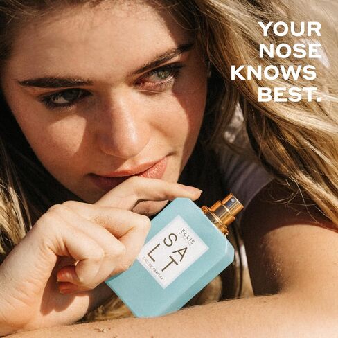 Ellis Brooklyn Salt Eau de Parfum ، عطر مع أمبرغريس ، تاهيتيان تيار ، يلانج يلانج وخشب الصندل - رائحة استوائية ، رائحة حسية للنساء - نباتي خالي من القسوة ، 50 مل / 1.7 أوقية. in Saudi Arabia