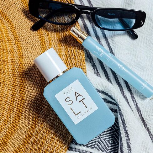 Ellis Brooklyn Salt Eau de Parfum ، عطر مع أمبرغريس ، تاهيتيان تيار ، يلانج يلانج وخشب الصندل - رائحة استوائية ، رائحة حسية للنساء - نباتي خالي من القسوة ، 50 مل / 1.7 أوقية. in Saudi Arabia