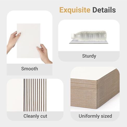 25 PCS Book Board ، Binder Board ، Board Cover ، Chipboard Hight Duty for Book Binding ، DIY Cardboard (White ، 8.5 × 11 inch 80pt) in Kuwait